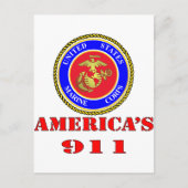 USMC United States Marine Corps America's 911 Briefkaart (Voorkant)