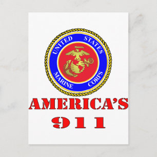USMC United States Marine Corps America's 911 Briefkaart