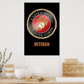 USMC-veteraan-Poster Poster (Keuken)
