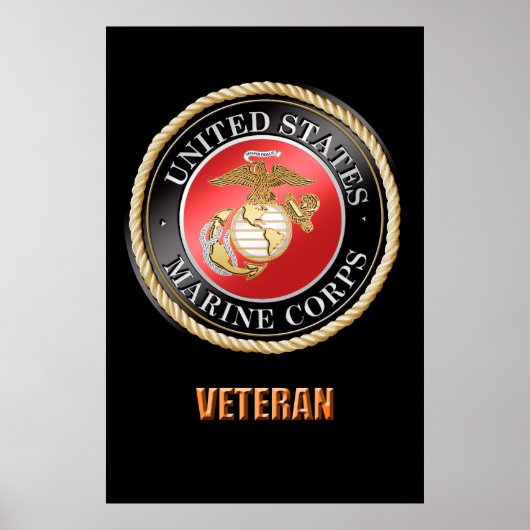 USMC-veteraan-Poster Poster (Voorkant)