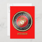 USMC Veteran Briefkaart (Voorkant / Achterkant)