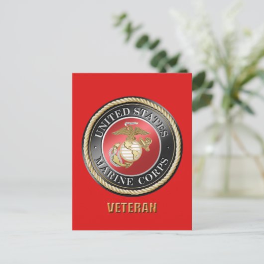 USMC Veteran Briefkaart (Staand voorkant)