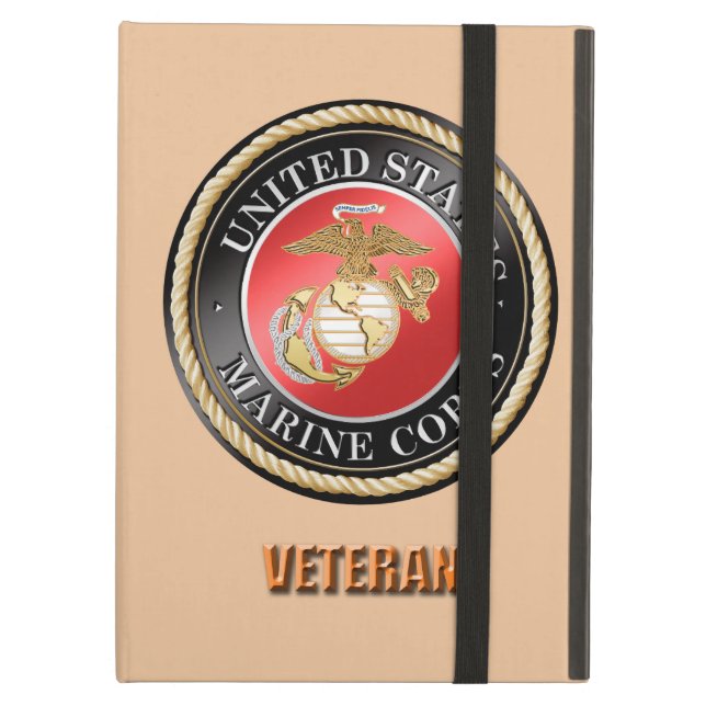 USMC Veteran iPad-draagtas iPad Air Hoesje (Voorkant Gesloten)