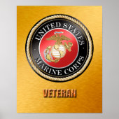 USMC Veteran-Poster Poster (Voorkant)