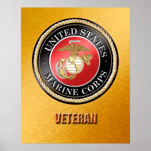 USMC Veteran-Poster Poster (Voorkant)