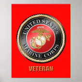 USMC Veteran-Poster Poster (Voorkant)