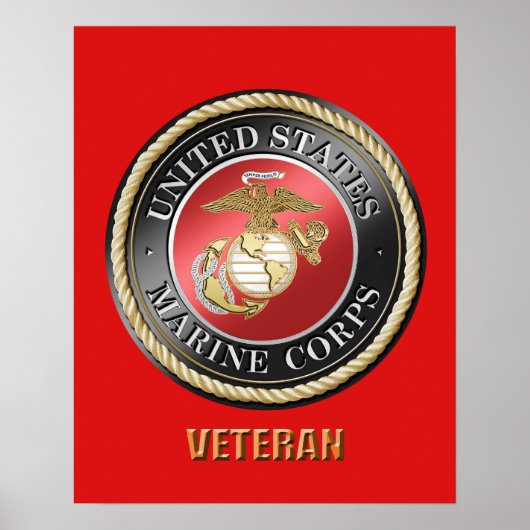 USMC Veteran-Poster Poster (Voorkant)