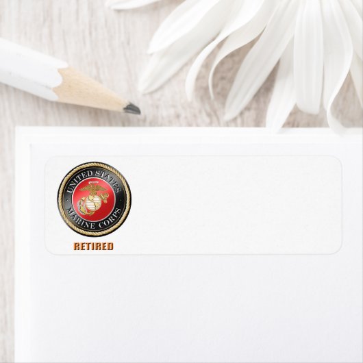 USMC Veteran Return-adreslabels Etiket (Insitu)