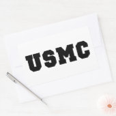 USMC [vetgedrukte tekst] Rechthoekige Sticker (Envelop)