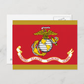 USMC-vlag Briefkaart (Voorkant / Achterkant)