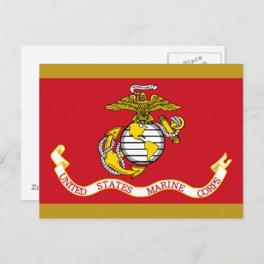 USMC-vlag Briefkaart (Voorkant / Achterkant)