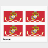 USMC-vlag Rechthoekige Sticker (Vel)
