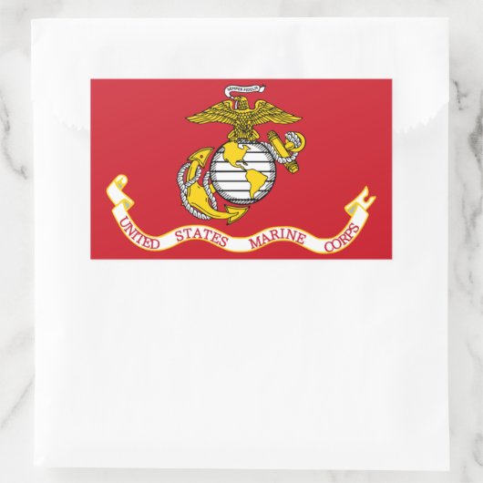 USMC-vlag Rechthoekige Sticker (Tas)