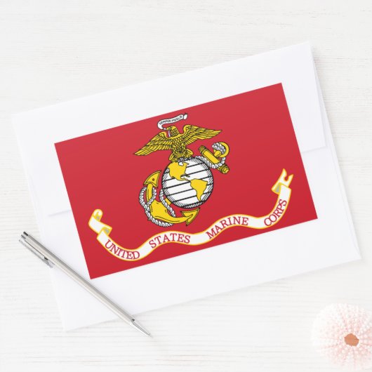 USMC-vlag Rechthoekige Sticker (Envelop)