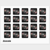 USMC Wife [fl camo] Vierkante Sticker (Vel)