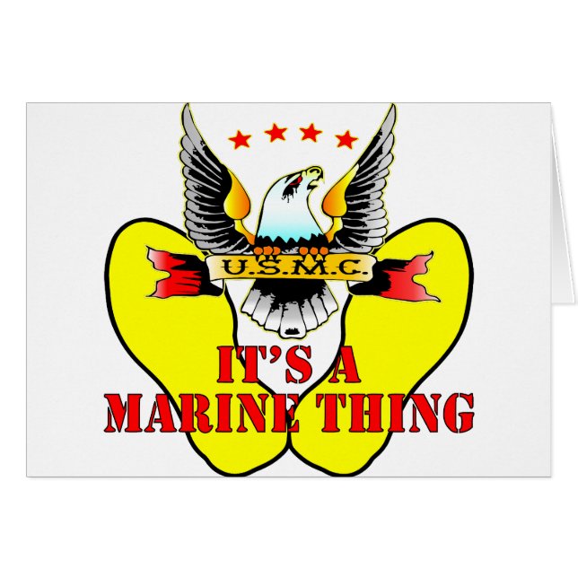USMC Yellow Footprint Het is een mariene ding (Voorkant Horizontaal)