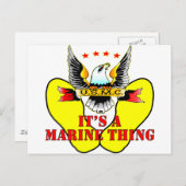 USMC Yellow Footprint Het is een mariene ding Briefkaart (Voorkant / Achterkant)