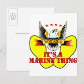 USMC Yellow Footprint Het is een mariene ding Briefkaart (Voorkant / Achterkant)
