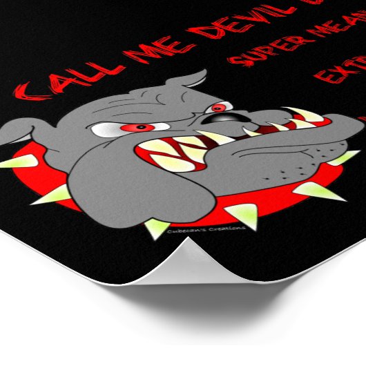 USMC Ze noemen me duivel-hond Poster (Hoek)