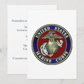 USMC zegelkaart voor elke willekeurige gebeurtenis Save The Date (Voorkant / Achterkant)