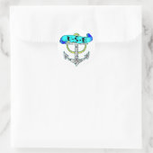 USN Anchor-Tattoo Ronde Sticker (Tas)