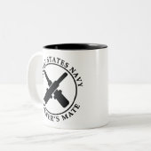 USN Gunner's Mate-koffiebeker Tweekleurige Koffiemok (Voorkant links)
