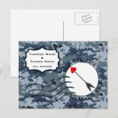 USN Marine Opslaan datum & Pijl Aankondigingskaart (Voorkant / Achterkant)