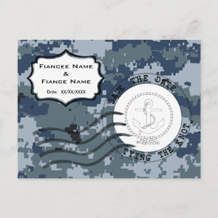USN Marine Save the Date & Anker Aankondigingskaart