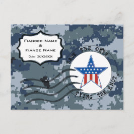 USN Marine Save the Date en Ster Aankondigingskaart