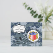 USN Marine Save the Date en Vlag Aankondigingskaart (Staand voorkant)