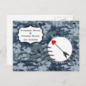 USN Marine Save the Date & Pijl Aankondigingskaart (Voorkant / Achterkant)