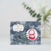 USN Marine Save the Date & Ring Aankondigingskaart (Staand voorkant)