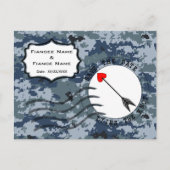 USN Navy Save the Date & Arrow Aankondigingskaart (Voorkant)