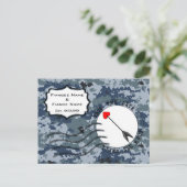 USN Navy Save the Date & Arrow Aankondigingskaart (Staand voorkant)