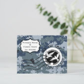 USN Navy Save the Date & Doves Aankondigingskaart (Staand voorkant)