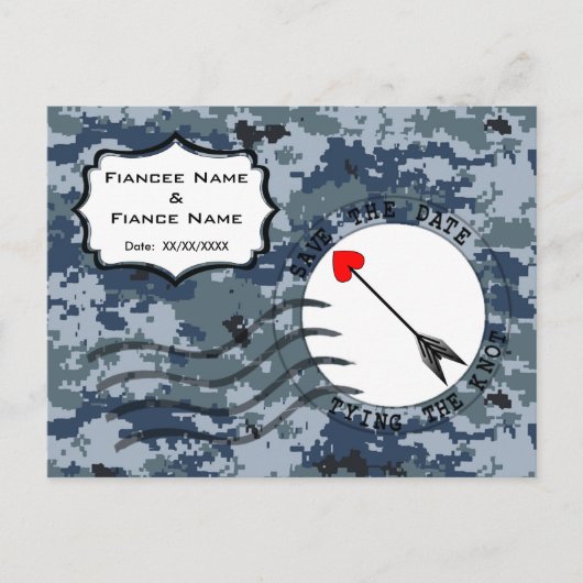 USN Navy Save the Date & Pijl Aankondigingskaart (Voorkant)