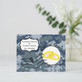 USN Navy Save the Date & Ringen Aankondigingskaart (Staand voorkant)