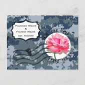 USN Navy Save the Date & Roos Aankondigingskaart (Voorkant)