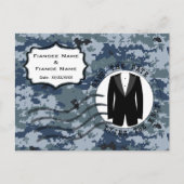 USN Navy Save the Date & Smoking Aankondigingskaart (Voorkant)