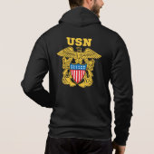 USN Rits Hoodie (Achterkant)