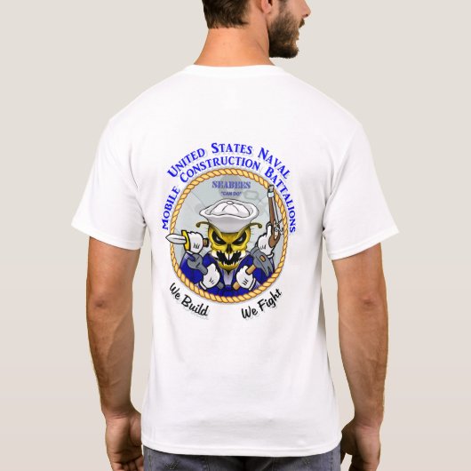 USN Seabees, kan T-shirt (Achterkant)