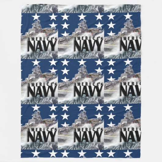 USNAVYFANMERCH FLEECE DEKEN (Voorkant)