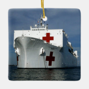 USNS Mercy Hospital Ship Keramisch Ornament