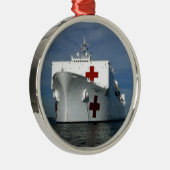 USNS Mercy Hospital Ship Metalen Ornament (Rechts)