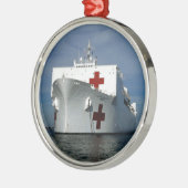 USNS Mercy Hospital Ship Metalen Ornament (Links)
