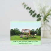 Usonian Inn briefkaart straatnaambordje (Staand voorkant)