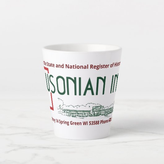 Usonian Inn Latte Mok (Voorkant)