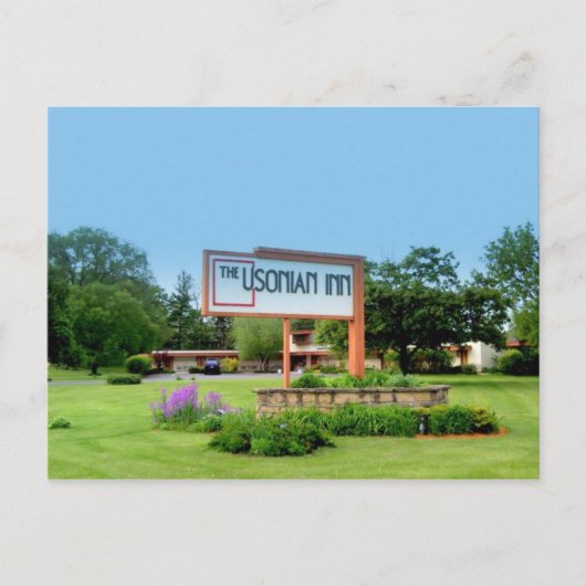 Usonian Inn-postkaart Briefkaart (Voorkant)