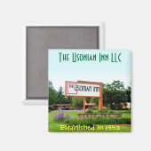 Usonian Inn vierkante magneet - straatnaambordje (Voorkant / Achterkant)