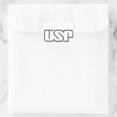 USP (Logo) Vierkante Sticker (Tas)